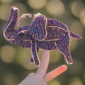 Dillard’s Beaded Elephant Ornament Holiday